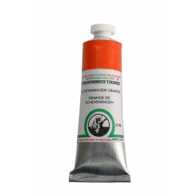 Tube de peinture à l’huile 18mL Old Holland extra-fine – Orange scheveningen (Scheveningen orange) 18