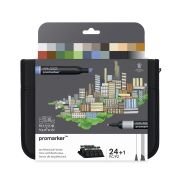 Assortiment de 24 feutres Promarker – Trousse Architecture