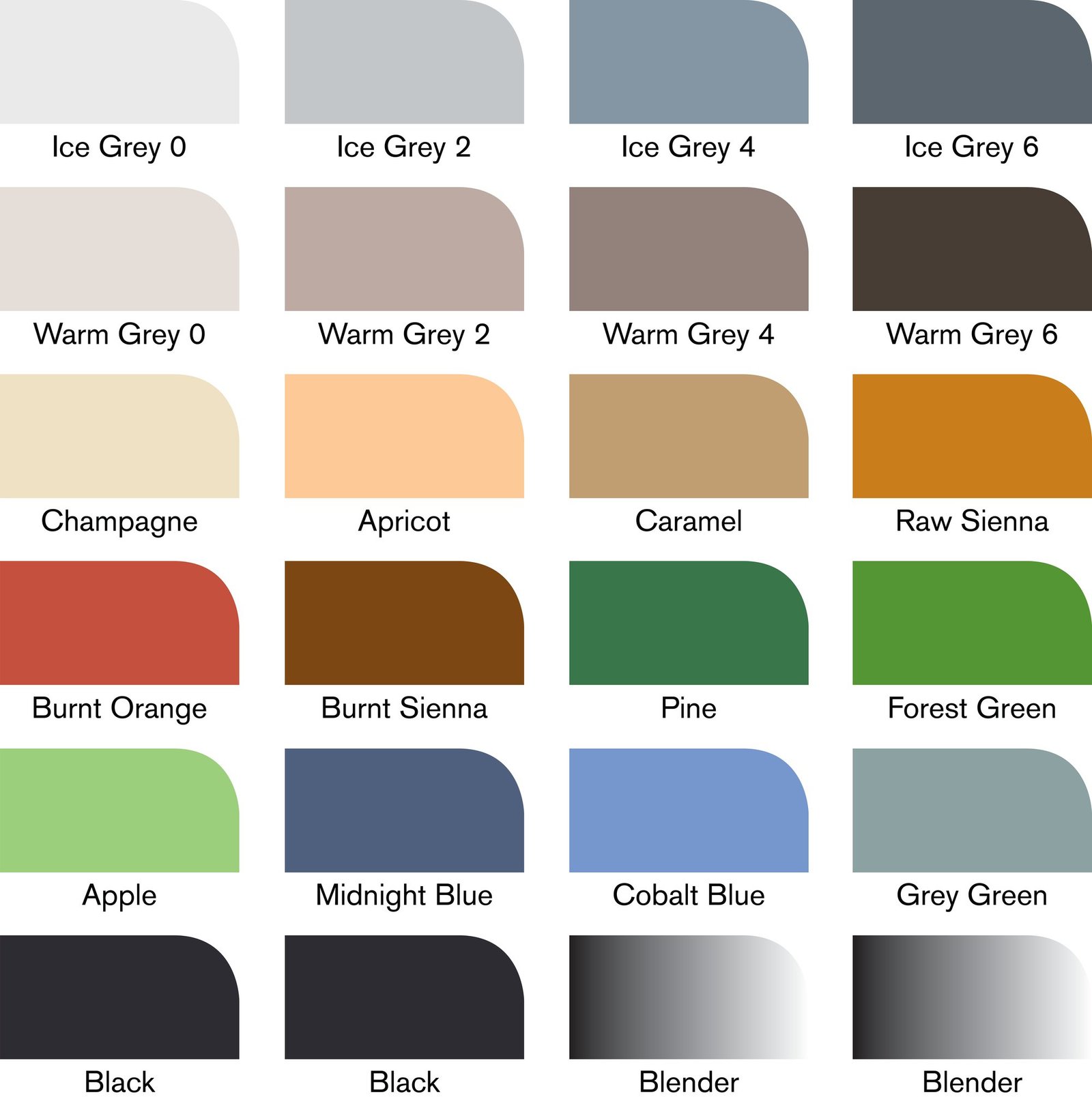 Assortiment de 24 feutres Promarker – Trousse Architecture