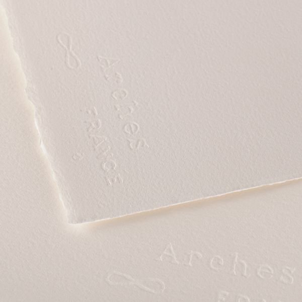 Feuille de papier aquarelle Arches 300g Grain Fin 56x76cm (retrait en boutique seulement)