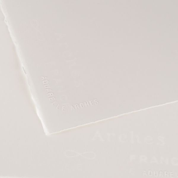 Feuille de papier aquarelle Arches 300g Grain Satin 56x76cm (retrait en boutique seulement)
