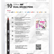 Boîte de 10 feutres Tombow Brush Pen – Manga 1