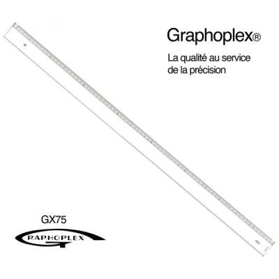 Règle transparente graduée Graphoplex 75cm (retrait en boutique seulement)