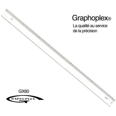 Règle transparente graduée Graphoplex 60cm