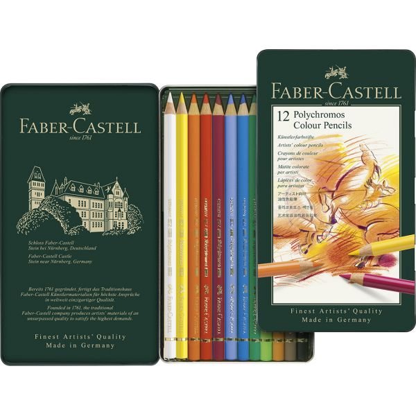 Boîte de 12 crayons de couleur Polychromos