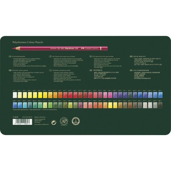 Boîte de 60 crayons de couleur Polychromos