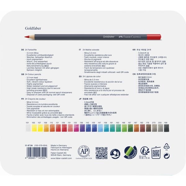 Boîte de 24 crayons de couleur Goldfaber