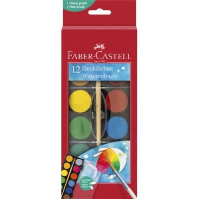 GOUACHE 12 PASTILLES FABER CASTELL