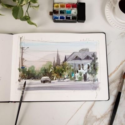 LIVRE AQUARELLE A5L 200G PAYSAGE