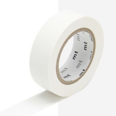 Rouleau de masking tape blanc mat 15mm x 7m
