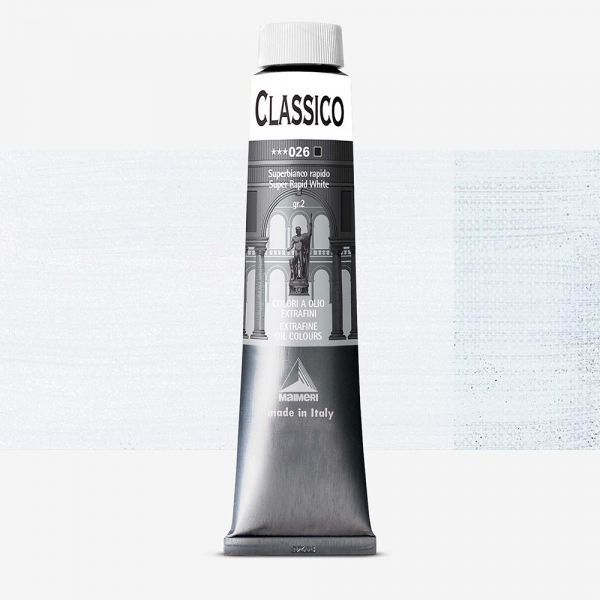 Tube de peinture à l’huile 200mL Classico extra-fine – Blanc super rapide