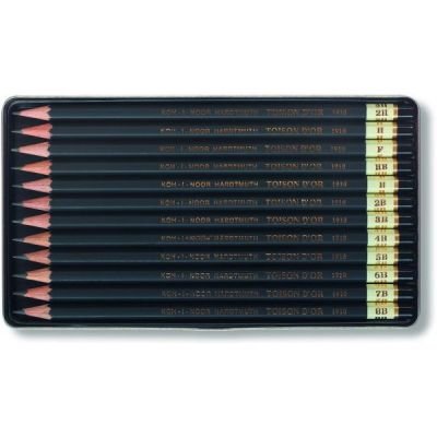 Boîte de 12 crayons graphites Toison d’Or 1900 – 8B-2H