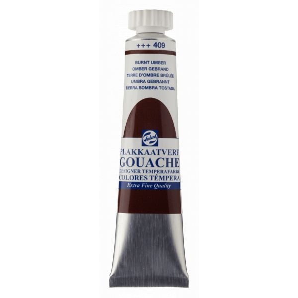 Tube de gouache 20mL Talens extra-fine – Terre d’ombre brûlée