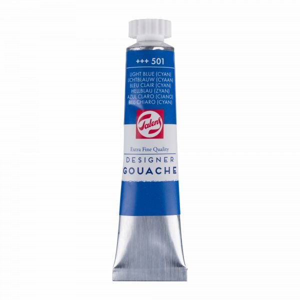 Tube de gouache 20mL Talens extra-fine – Bleu primaire (cyan)