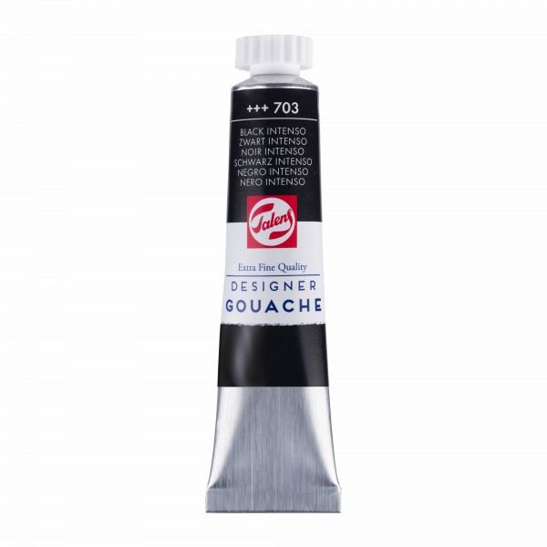 Tube de gouache 20mL Talens extra-fine – Noir intense
