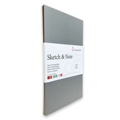 Sketch & notes lot de 2 carnets format A5 couverture Laurier / Fuschia