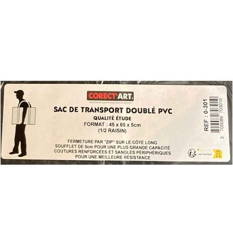 Housse de transport taille 45x65cm (pour format demi-raisin) étude